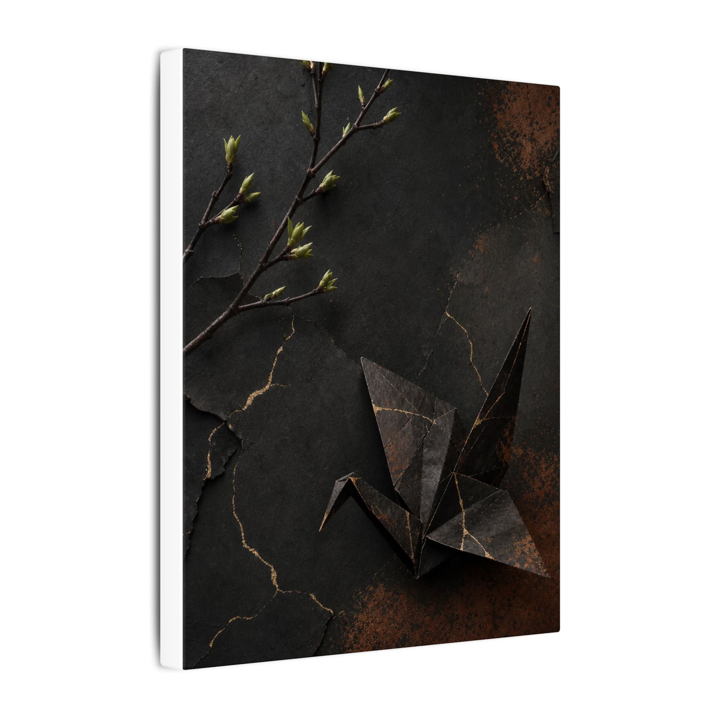 Paper Fold Canvas Art | Spring Kintsugi Broken Beauty Art