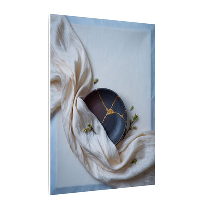 Ma Silk Drape Canvas Art - Kintsugi Gold Repair