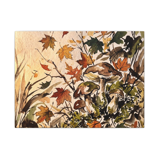 Golden Hour Ink Brushstroke Canvas Art - Cottagecore Fukinsei