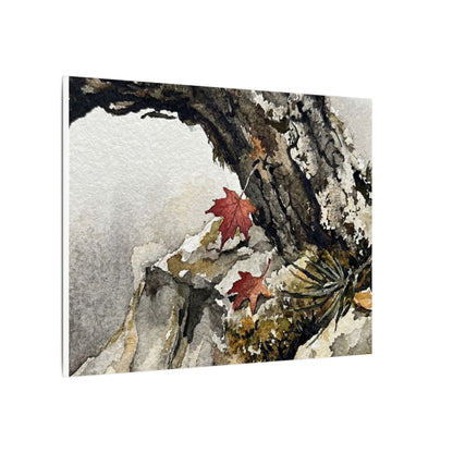 Pine Tree Autumn Canvas Art | Japandi Earthy Design