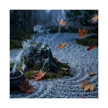 Incense Smoke Autumn Wall Art Print | Zen Peaceful Design