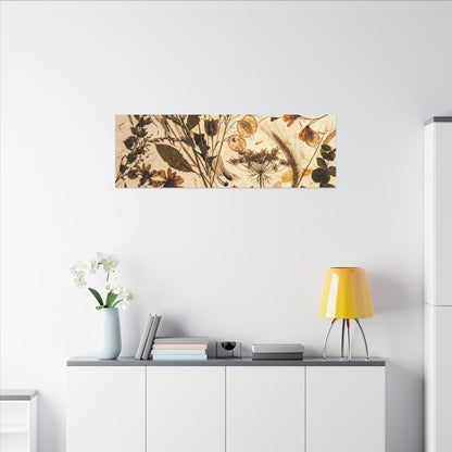 Dried Flowers Summer Canvas Art | Japandi Neutral Design