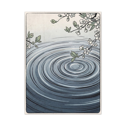 Calm Water Ripple Canvas Art - Ukiyo E Inspired Zen