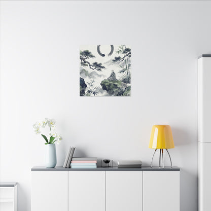 Zen Sumi-e Canvas Art