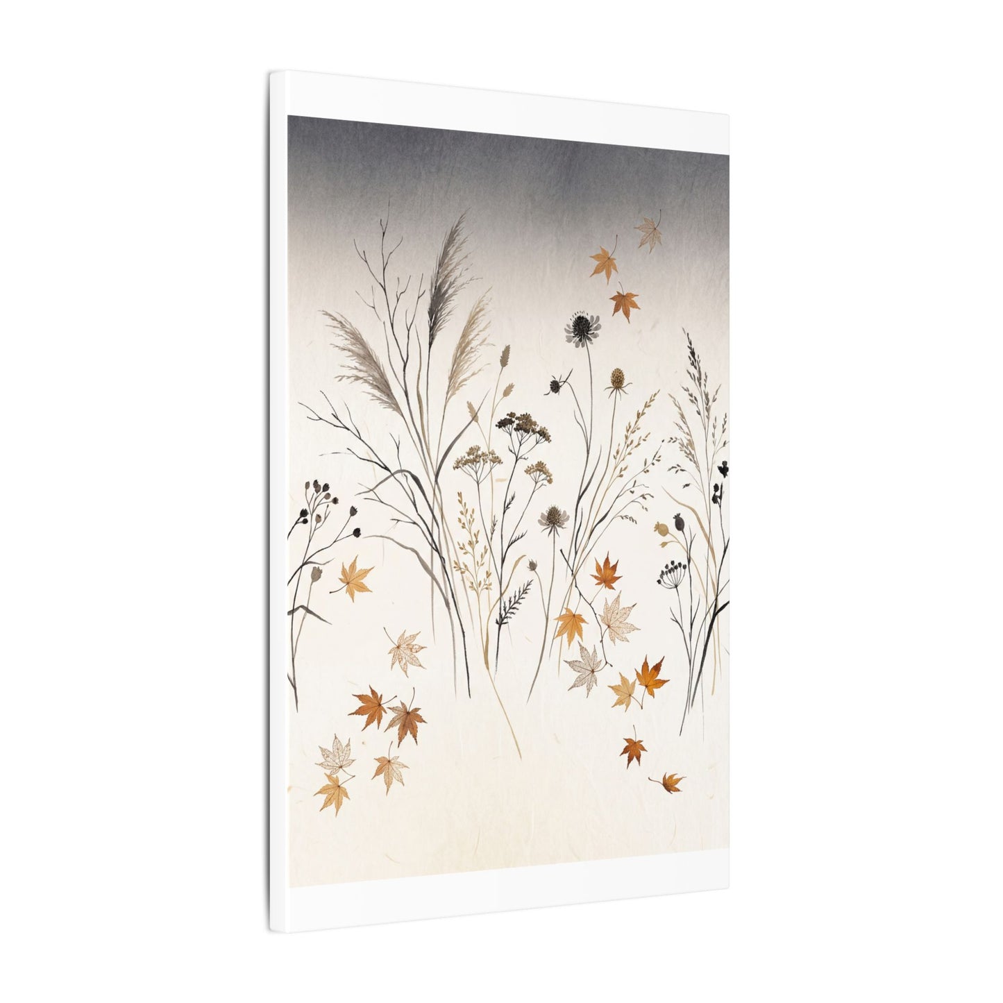 Dawn Dried Flowers Canvas Art - Japandi Kanso