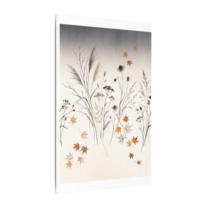 Dawn Dried Flowers Canvas Art - Japandi Kanso