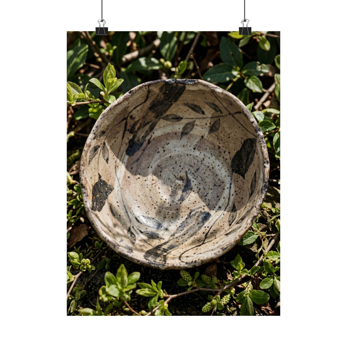 Ceramic Bowl Japanese Pattern Wall Art Print | Elegant Japandi Art