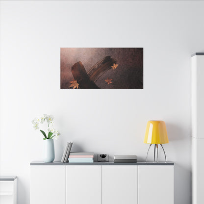 Moody Ink Brushstroke Canvas Art - Moody Minimal Dark Japandi