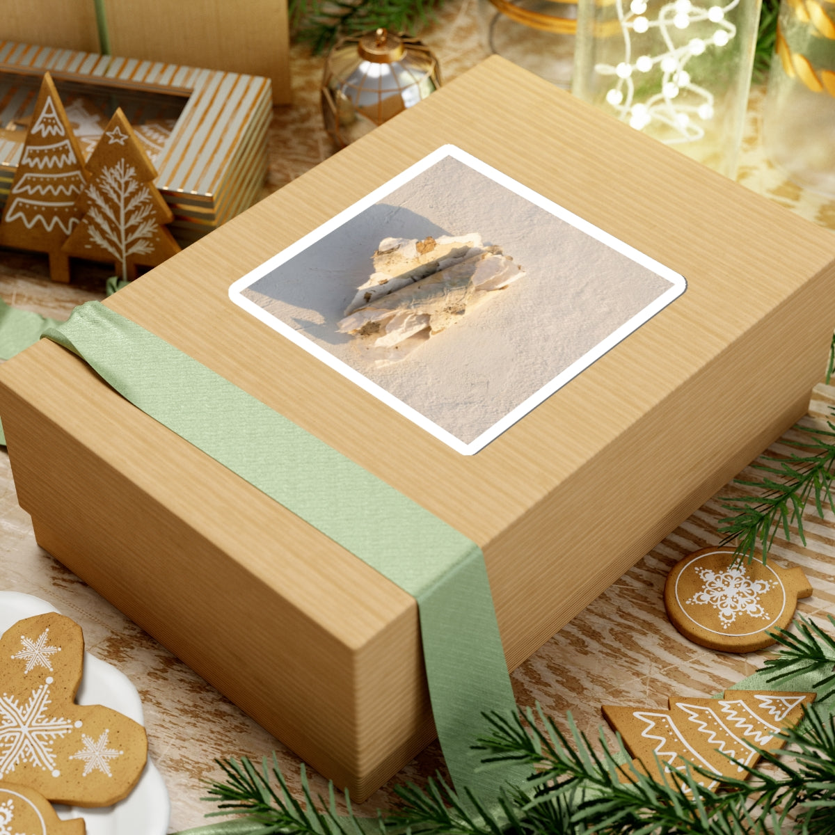 Paper Fold Texture Sticker | Warm Japandi Art