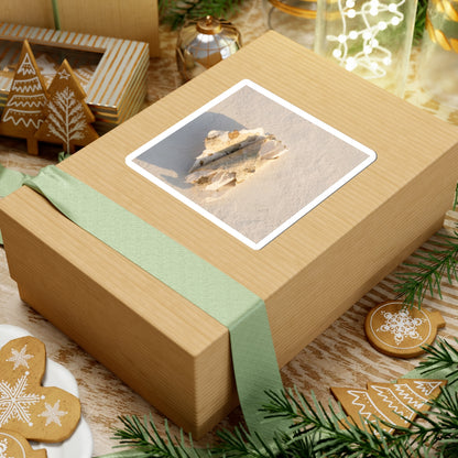 Paper Fold Texture Sticker | Warm Japandi Art