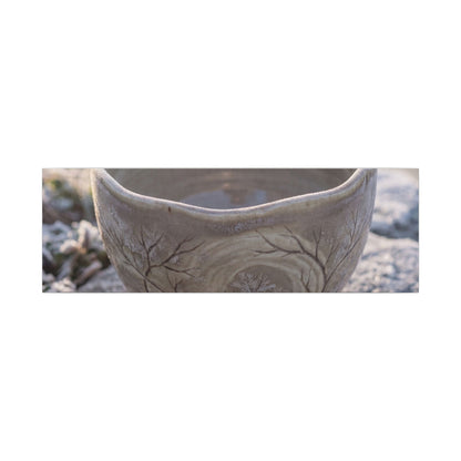 Seijaku Ceramic Bowl Canvas Art - Japandi Japanese Pattern