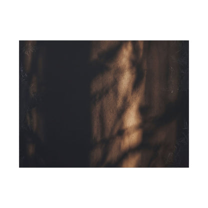 Winter Shadow Play Moody Minimal Canvas Art | Luxurious Decor