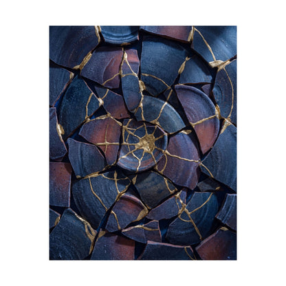 Winter Broken Pottery Gold Repair Wall Art Print | Resilient Decor