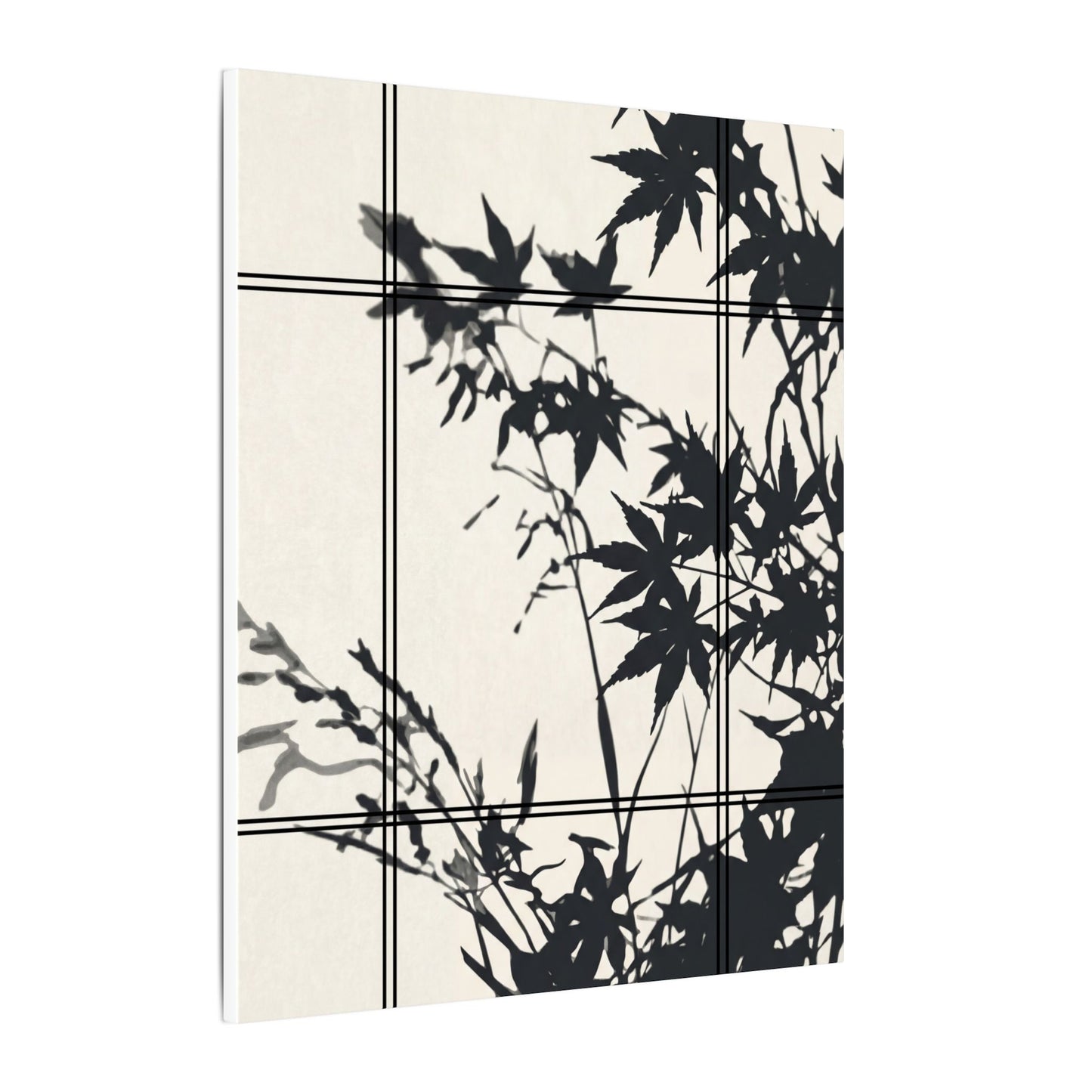 Shoji Screen Canvas Art | Summer Japandi Minimal Line Art