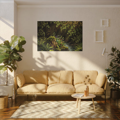 Golden Hour Silk Drape Canvas Art - Dark Japandi Datsuzoku