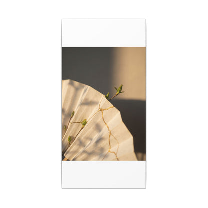 Paper Fold Gold Vein Canvas Art | Healing Kintsugi Art
