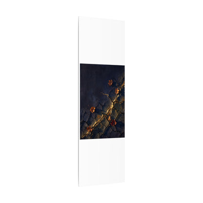 Cracked Earth Canvas Art | Autumn Dark Japandi Dark Texture Art