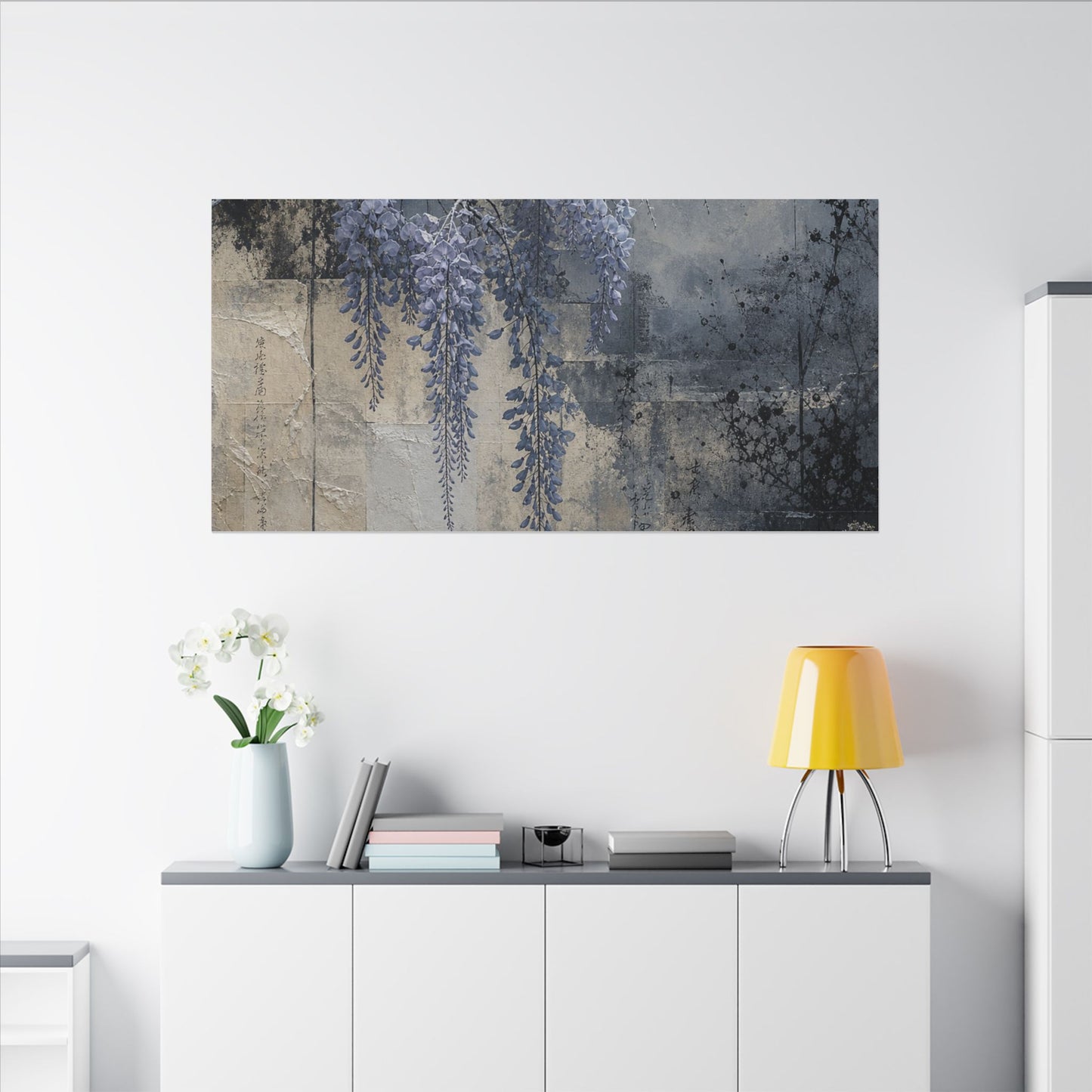 Winter Wisteria Texture Canvas Art | Elegant Decor