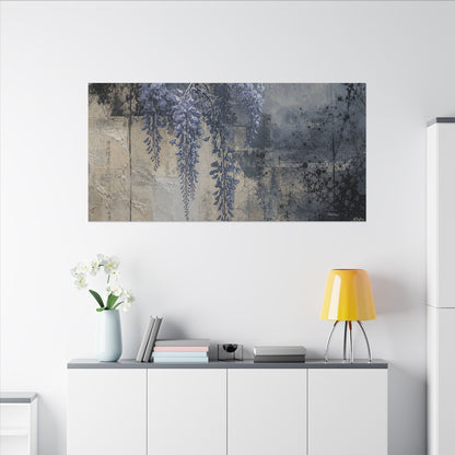 Winter Wisteria Texture Canvas Art | Elegant Decor