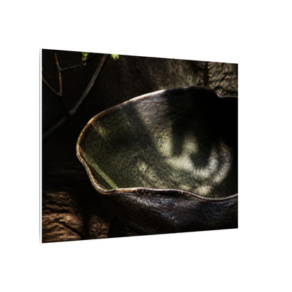 Sophisticated Ceramic Bowl Canvas Art - Dark Texture Dark Japandi