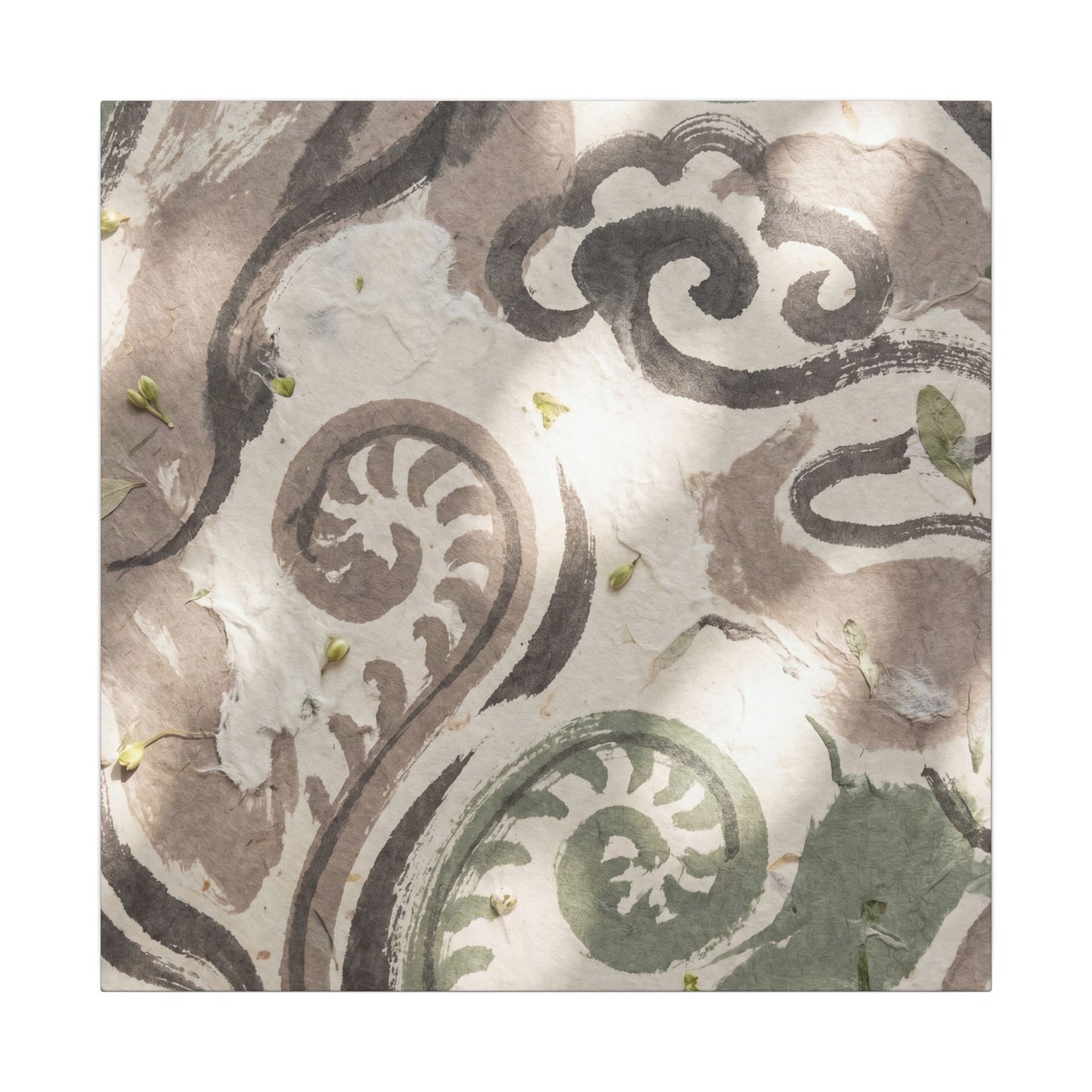 Dappled Ink Brushstroke Canvas Art - Japandi Ma