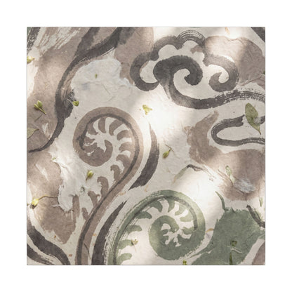 Dappled Ink Brushstroke Canvas Art - Japandi Ma