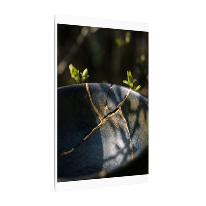 Seijaku Broken Pottery Canvas Art - Dark Japandi Shadow Zen
