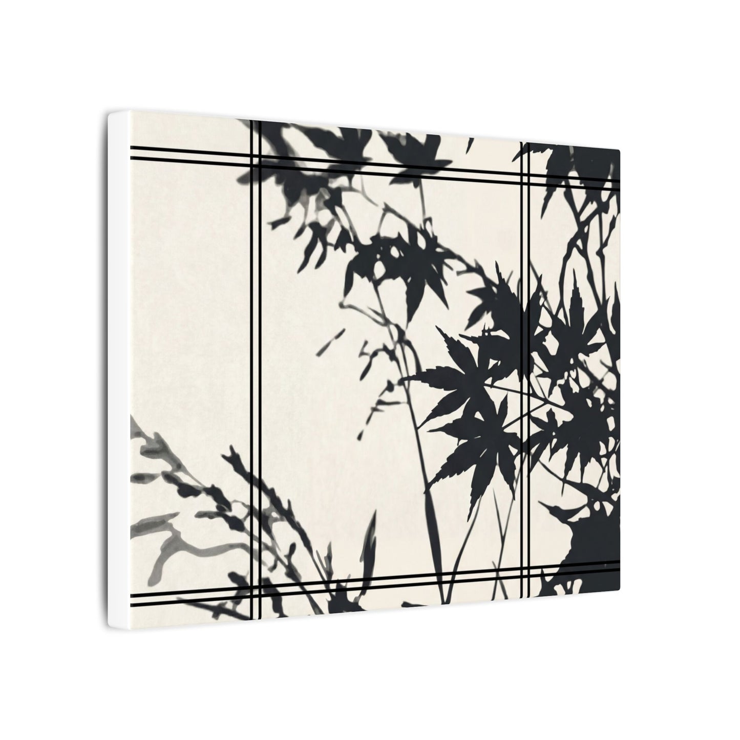 Shoji Screen Canvas Art | Summer Japandi Minimal Line Art