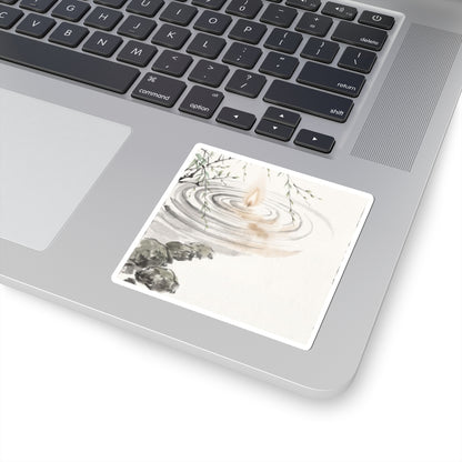 Ma Water Ripple Sticker - Zen Sumi E