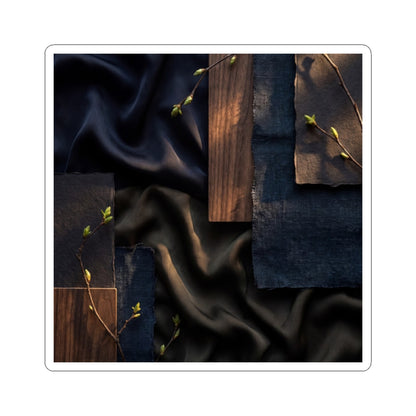 Golden Hour Silk Drape Sticker - Dark Japandi Kanso