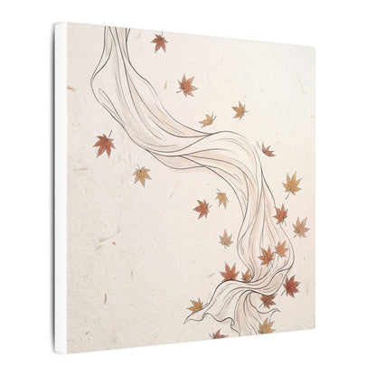 Japandi Silk Drape in Dawn | Minimal Line Canvas Art