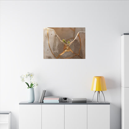 Golden Hour Broken Pottery Canvas Art - Japandi Kanso