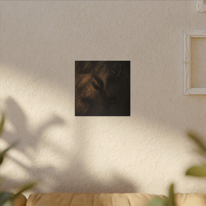 Candlelight Shadow Play Canvas Art - Dark Japandi Ma
