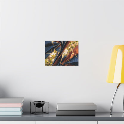 Kintsugi Paper Fold in Golden Hour | Crackle Gold Canvas Art
