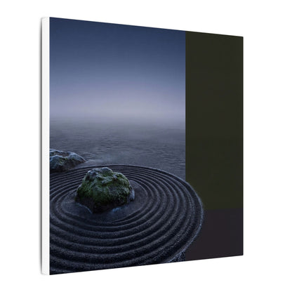 Ma Rock Garden Canvas Art - Dark Japandi Moody Minimal
