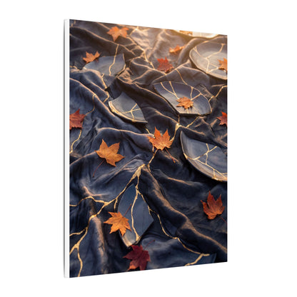 Golden Hour Silk Drape Canvas Art - Kintsugi Shibui