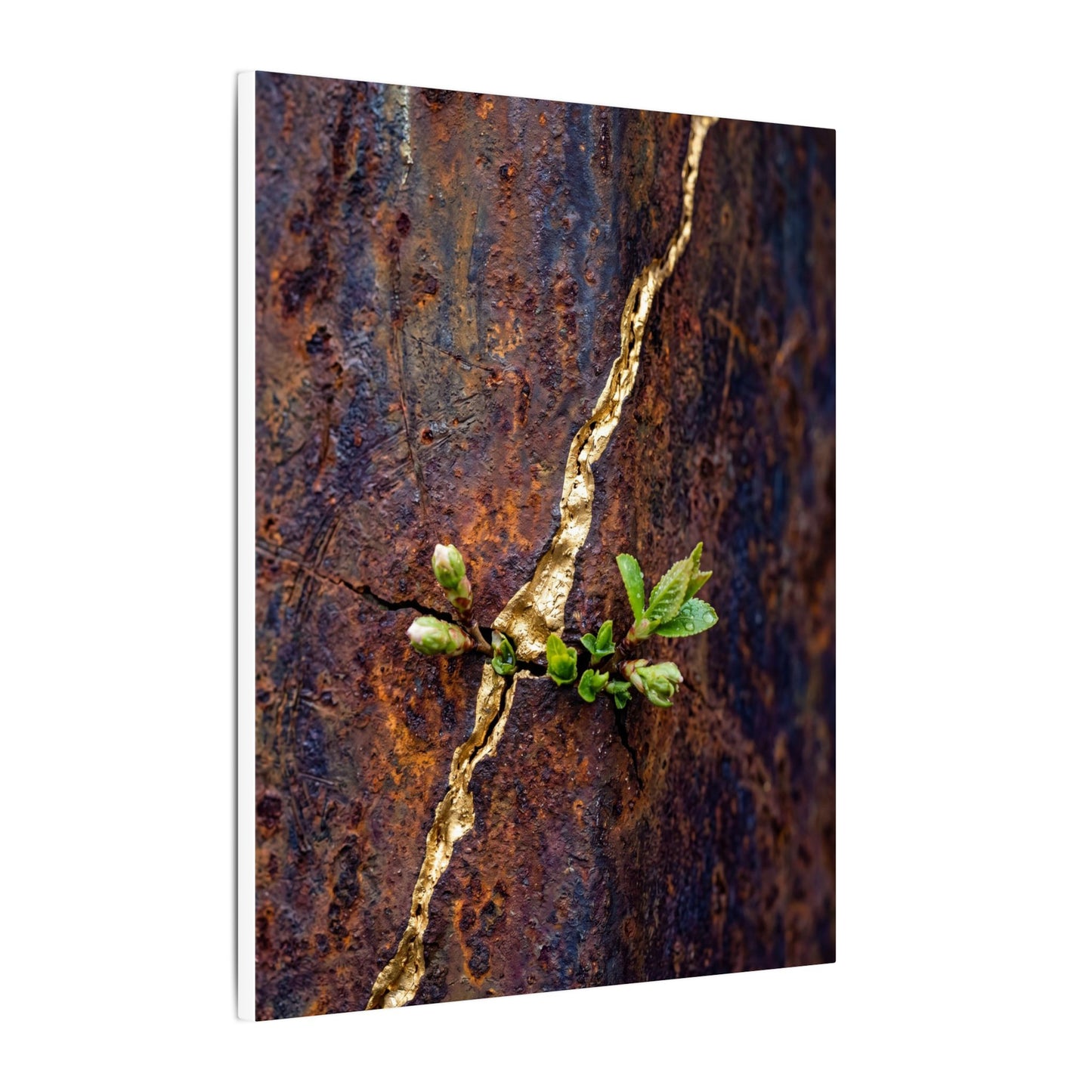 Overcast Rust Patina Canvas Art - Kintsugi Datsuzoku