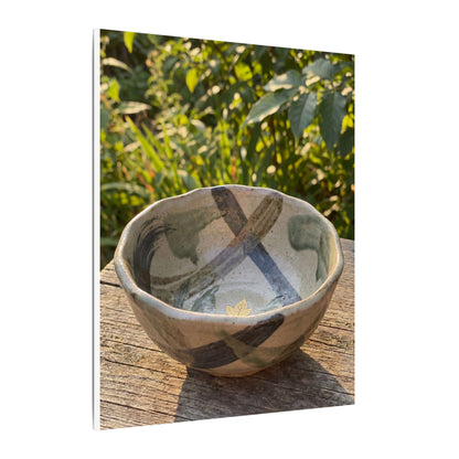Earthy Ceramic Bowl Canvas Art - Japanese Pattern Japandi