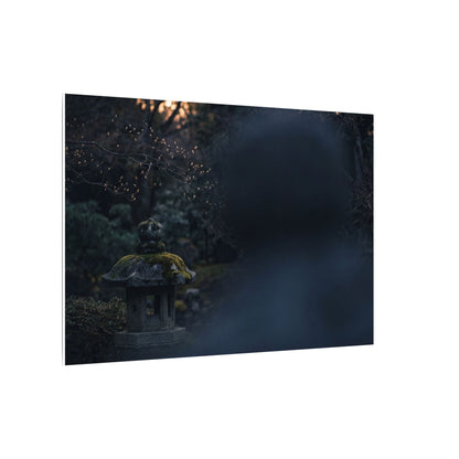 Spring Stone Lantern Moody Minimal Canvas Art | Bold Decor