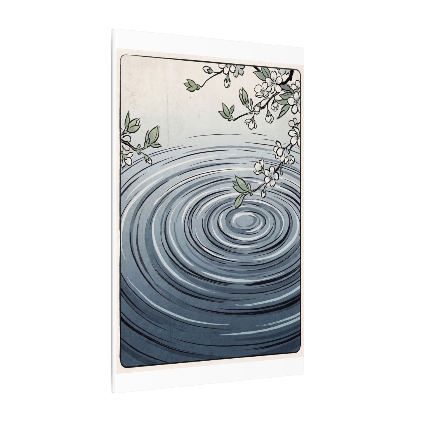 Calm Water Ripple Canvas Art - Ukiyo E Inspired Zen