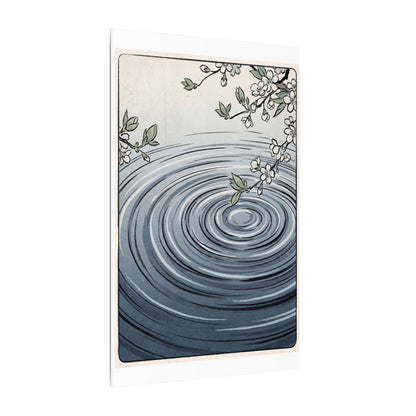 Calm Water Ripple Canvas Art - Ukiyo E Inspired Zen