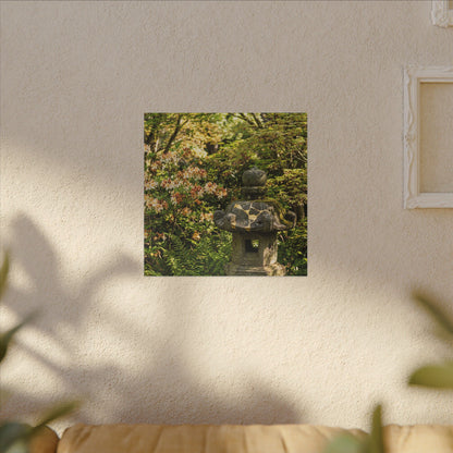 Spring Stone Lantern Gold Repair Canvas Art | Beautiful Decor