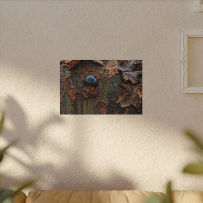 Datsuzoku Rust Patina Canvas Art - Dark Japandi Moody Minimal