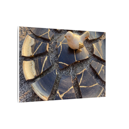 Golden Hour Broken Pottery Canvas Art - Kintsugi Datsuzoku
