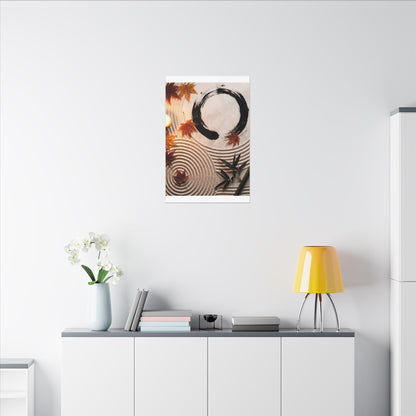 Tranquil Rock Garden Canvas Art - Enso Zen