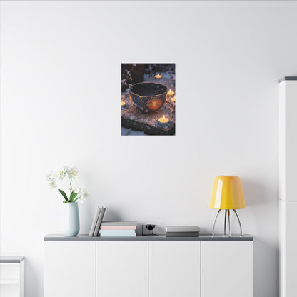 Ceramic Bowl Gold Repair Canvas Art | Beautiful Kintsugi Art