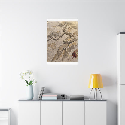 Pine Tree Canvas Art | Winter Japandi Japanese Pattern Art