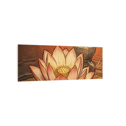 Lotus Flower Summer Canvas Art | Zen Contemplative Design