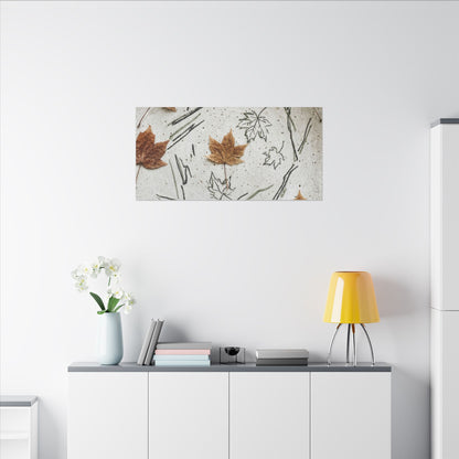 Ceramic Bowl Autumn Canvas Art | Japandi Elegant Design