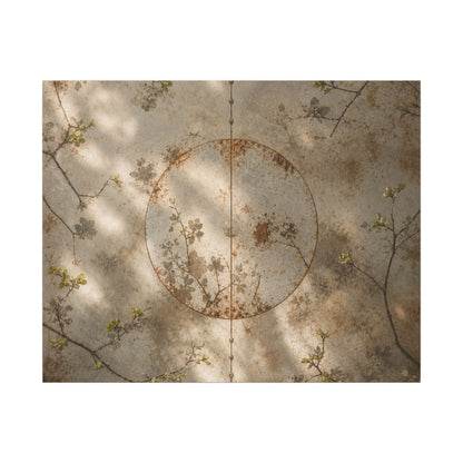 Japandi Rust Patina in Dappled | Japanese Pattern Canvas Art